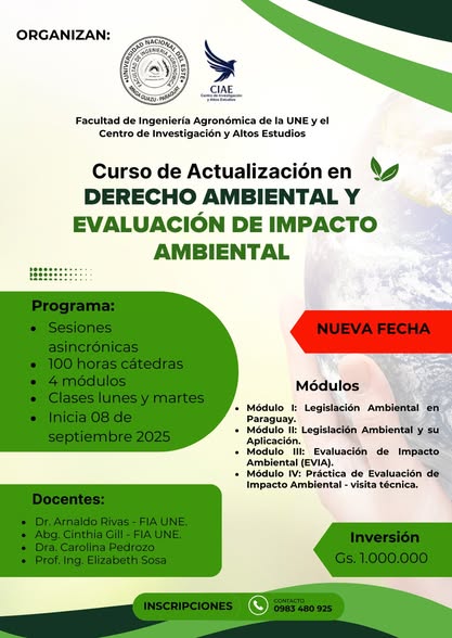 Curso De Actualización En Derecho Ambiental Y Evaluación De Impacto Ambiental